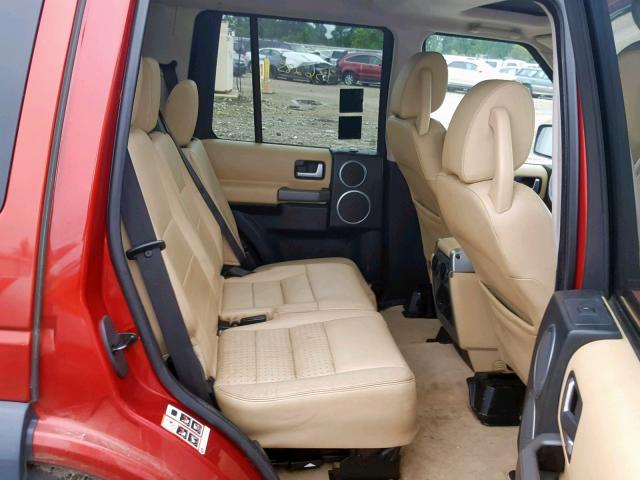 SALAE25467A430481 - 2007 LAND ROVER LR3 SE RED photo 6