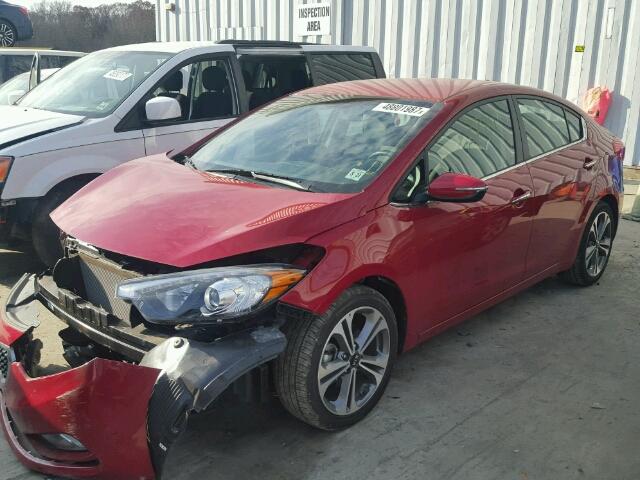 KNAFX4A8XG5575671 - 2016 KIA FORTE EX RED photo 2