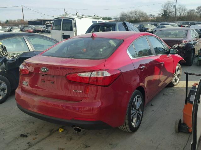 KNAFX4A8XG5575671 - 2016 KIA FORTE EX RED photo 4