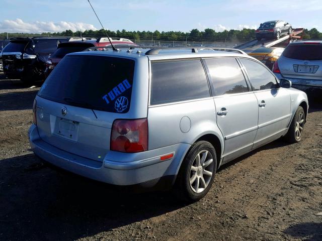 WVWVD63B64E082173 - 2004 VOLKSWAGEN PASSAT GLS TURQUOISE photo 4