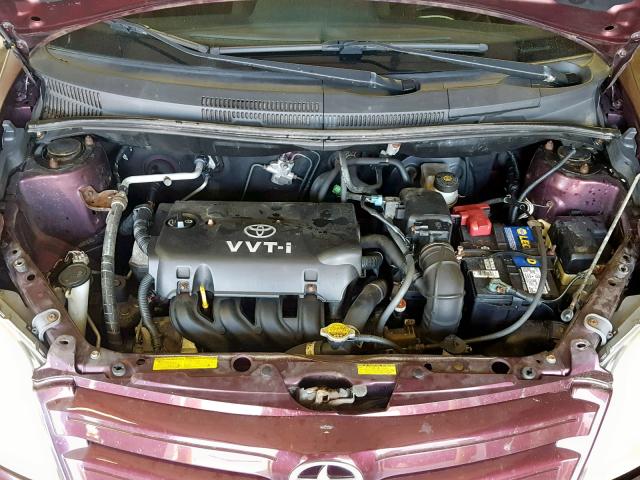 JTKKT624550098946 - 2005 TOYOTA SCION XA BURGUNDY photo 7