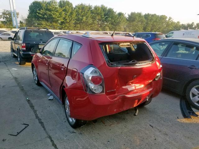 5Y2SP67009Z455601 - 2009 PONTIAC VIBE RED photo 3