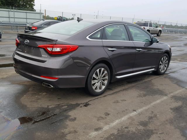 5NPE34AF1GH424310 - 2016 HYUNDAI SONATA SPO BROWN photo 4