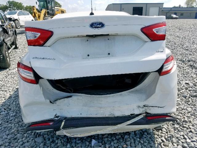 1FA6P0H7XF5122406 - 2015 FORD FUSION SE WHITE photo 9