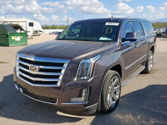 1GYS4SKJ4FR667487 - 2015 CADILLAC ESCALADE E CHARCOAL photo 2