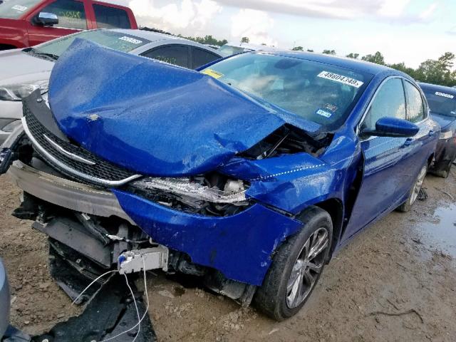 1C3CCCABXFN738992 - 2015 CHRYSLER 200 LIMITE BLUE photo 2