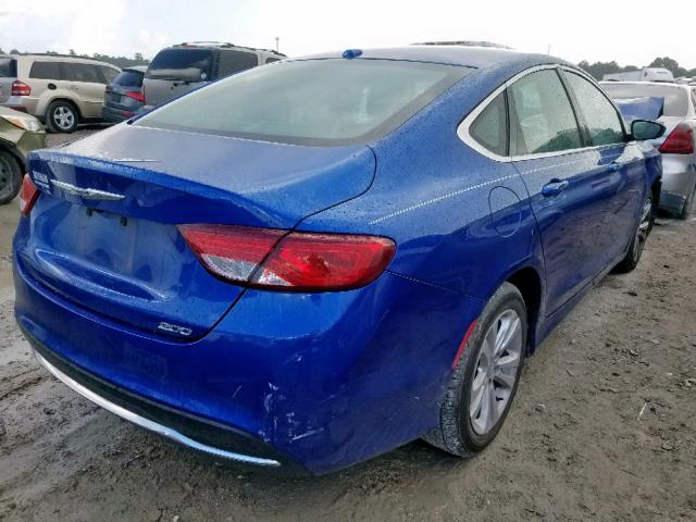 1C3CCCABXFN738992 - 2015 CHRYSLER 200 LIMITE BLUE photo 4