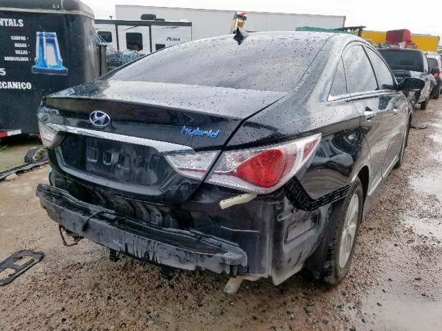 KMHEC4A4XEA115224 - 2014 HYUNDAI SONATA HYB BLACK photo 4