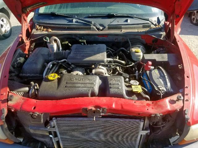 1B7GG22N51S186798 - 2001 DODGE DAKOTA RED photo 7