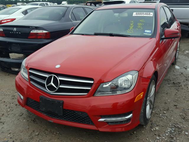 WDDGF4HB1EA948487 - 2014 MERCEDES-BENZ C 250 RED photo 2