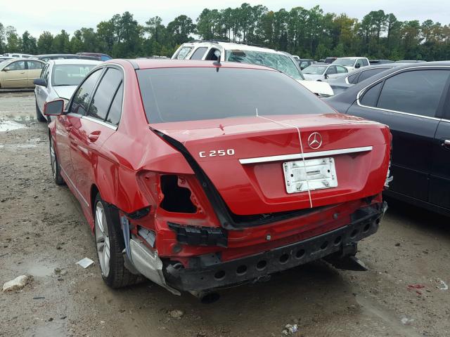 WDDGF4HB1EA948487 - 2014 MERCEDES-BENZ C 250 RED photo 3