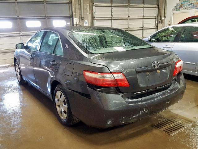 4T4BE46K88R011778 - 2008 TOYOTA CAMRY CE GRAY photo 3