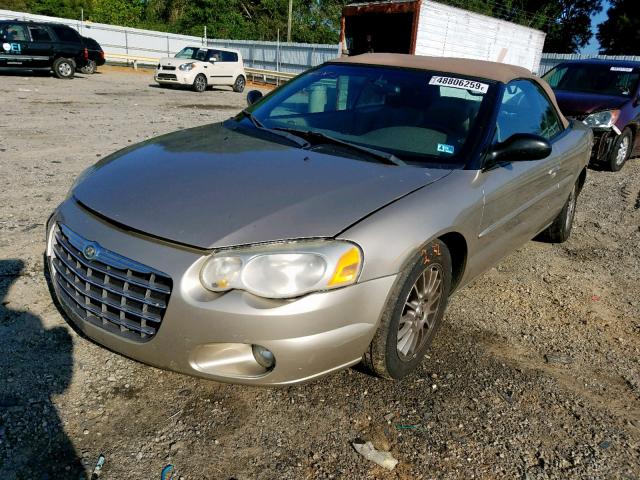 1C3EL55R74N398127 - 2004 CHRYSLER SEBRING LX GOLD photo 2