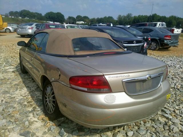 1C3EL55R74N398127 - 2004 CHRYSLER SEBRING LX GOLD photo 3