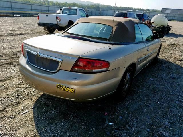 1C3EL55R74N398127 - 2004 CHRYSLER SEBRING LX GOLD photo 4