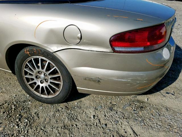 1C3EL55R74N398127 - 2004 CHRYSLER SEBRING LX GOLD photo 9