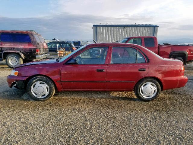 1NXBR12E2YZ385512 - 2000 TOYOTA COROLLA VE MAROON photo 9