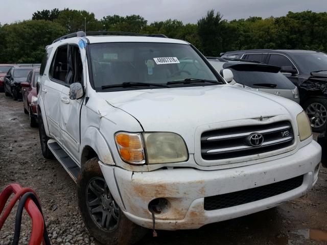 5TDZT38A54S219634 - 2004 TOYOTA SEQUOIA LI WHITE photo 1