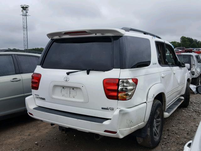 5TDZT38A54S219634 - 2004 TOYOTA SEQUOIA LI WHITE photo 4