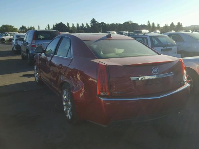 1G6DV57V990107470 - 2009 CADILLAC CTS HI FEA BURGUNDY photo 3