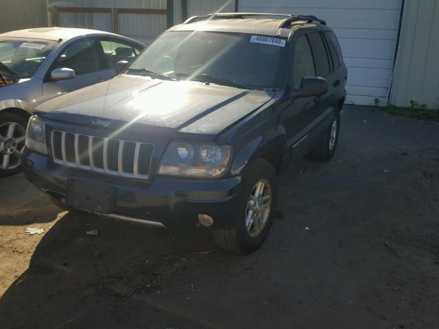 1J4GW48S14C253689 - 2004 JEEP GRAND CHER BLUE photo 2