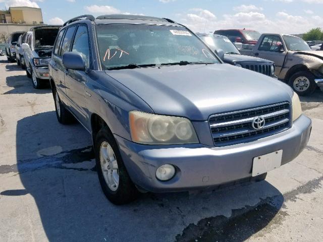 JTEGF21A330074867 - 2003 TOYOTA HIGHLANDER BLUE photo 1