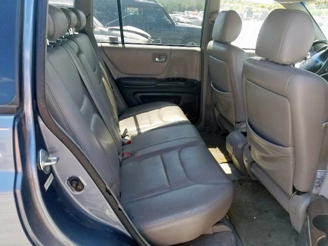 JTEGF21A330074867 - 2003 TOYOTA HIGHLANDER BLUE photo 6