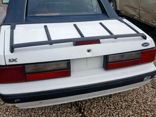 1FABP44A7KF168805 - 1989 FORD MUSTANG LX WHITE photo 6