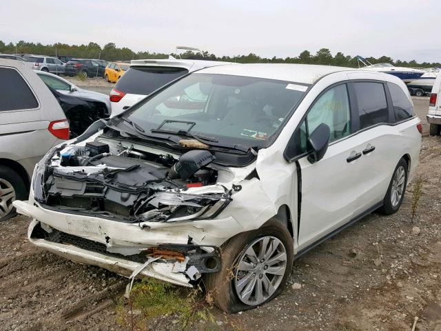 5FNRL6H23KB082513 - 2019 HONDA ODYSSEY LX WHITE photo 2