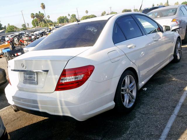 WDDGF4HB9CR207809 - 2012 MERCEDES-BENZ C 250 WHITE photo 4