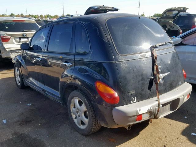 3C8FY4BB01T267005 - 2001 CHRYSLER PT CRUISER BLACK photo 3