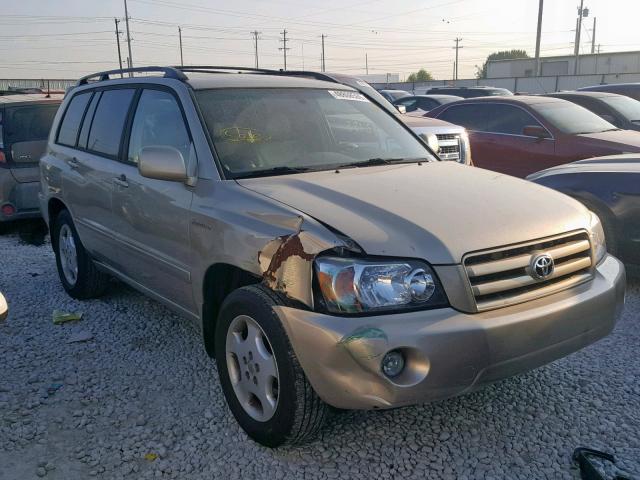 JTEDP21A840017470 - 2004 TOYOTA HIGHLANDER TAN photo 1