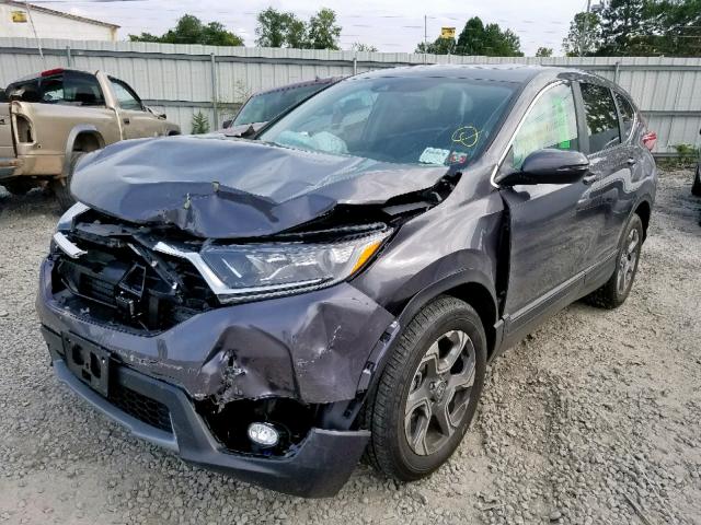 2HKRW2H87KH651501 - 2019 HONDA CR-V EXL GRAY photo 2