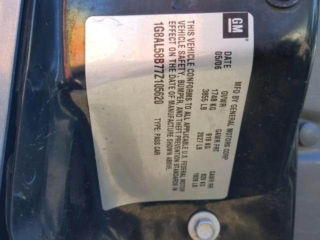 1G8AL58B77Z105620 - 2007 SATURN ION LEVEL GRAY photo 10