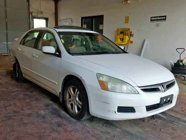 1HGCM56897A102298 - 2007 HONDA ACCORD EX WHITE photo 1