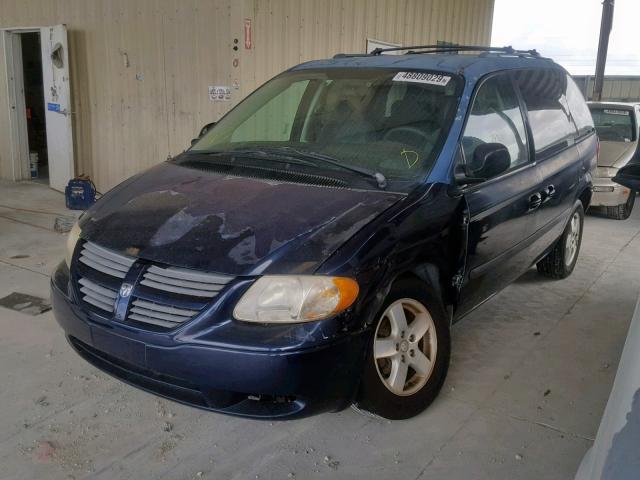 1D4GP45R76B574832 - 2006 DODGE CARAVAN SX BLUE photo 2