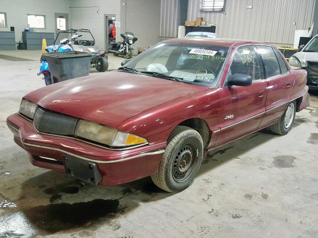 1G4NV55DXSC443074 - 1995 BUICK SKYLARK GR RED photo 2