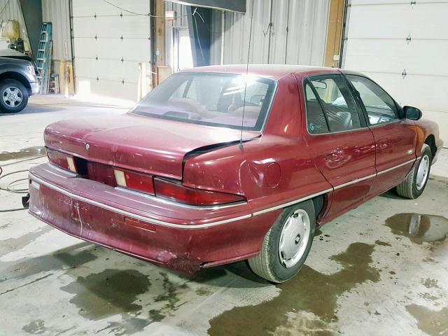 1G4NV55DXSC443074 - 1995 BUICK SKYLARK GR RED photo 4