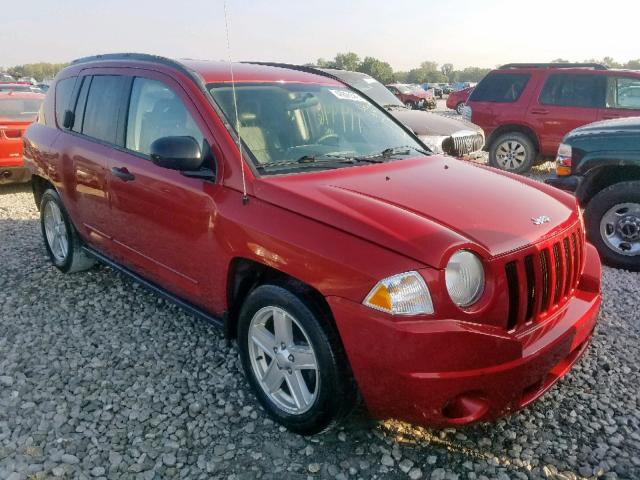 1J8FF47W57D160817 - 2007 JEEP COMPASS RED photo 1