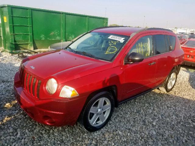 1J8FF47W57D160817 - 2007 JEEP COMPASS RED photo 2