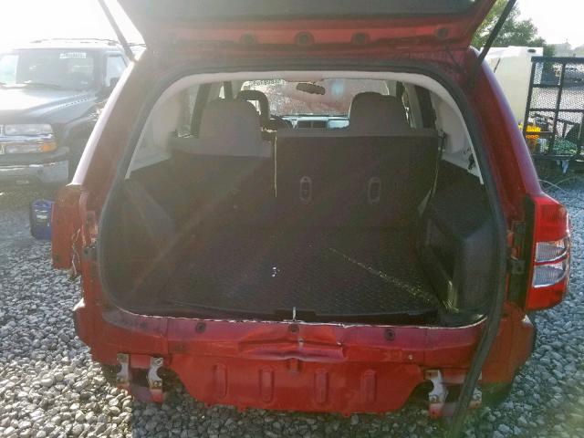 1J8FF47W57D160817 - 2007 JEEP COMPASS RED photo 9