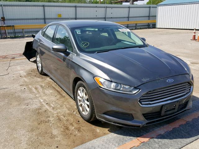 3FA6P0G72GR379804 - 2016 FORD FUSION S GRAY photo 1