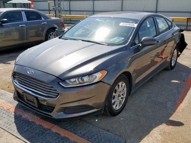 3FA6P0G72GR379804 - 2016 FORD FUSION S GRAY photo 2