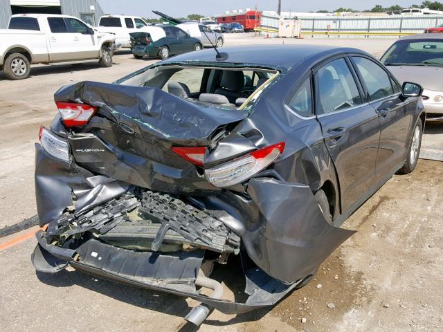 3FA6P0G72GR379804 - 2016 FORD FUSION S GRAY photo 4