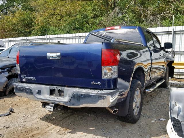 5TBBV58127S451497 - 2007 TOYOTA TUNDRA DOU BLUE photo 4