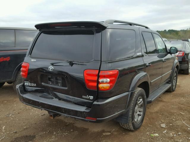 5TDZT38A24S233300 - 2004 TOYOTA SEQUOIA LI BLACK photo 4