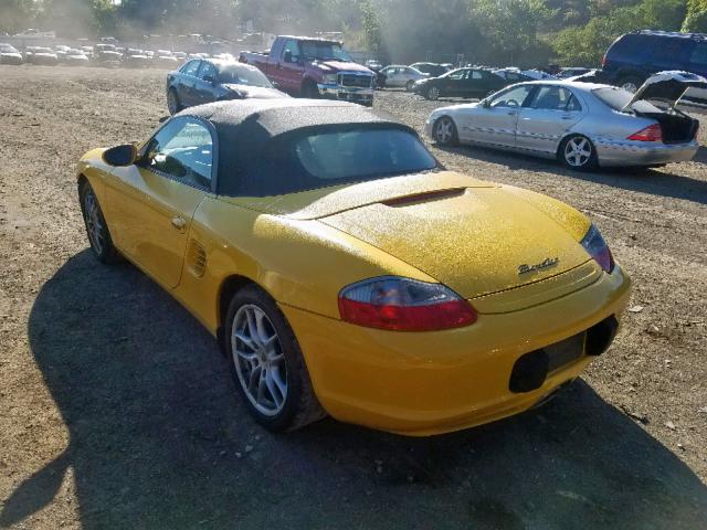 WP0CA29834S620298 - 2004 PORSCHE BOXSTER YELLOW photo 3