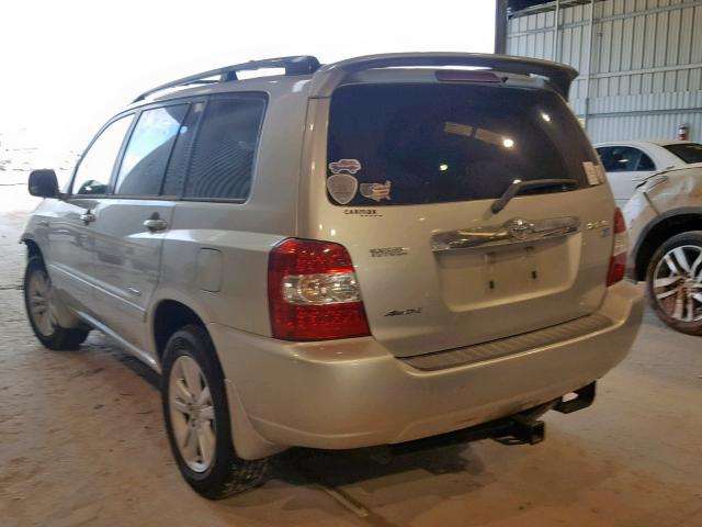 JTEEW21A160030801 - 2006 TOYOTA HIGHLANDER SILVER photo 3