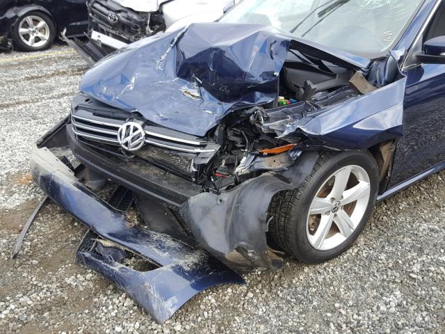 1VWBP7A39DC037569 - 2013 VOLKSWAGEN PASSAT SE BLUE photo 9