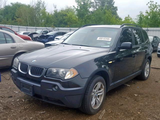 WBXPA93484WA30290 - 2004 BMW X3 3.0I BLACK photo 2